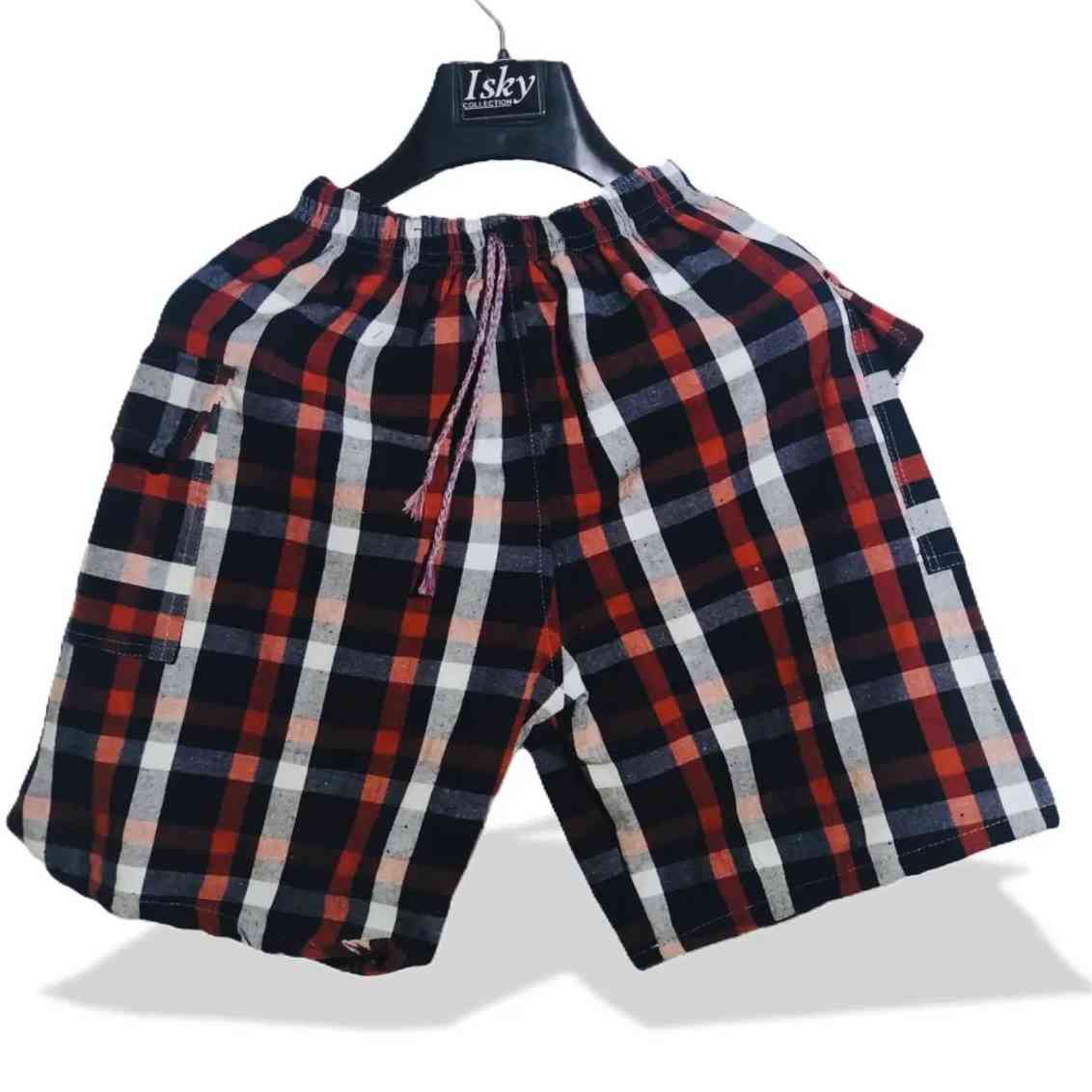  Stylish Checked Cargo Shorts | Large Size 5pcs